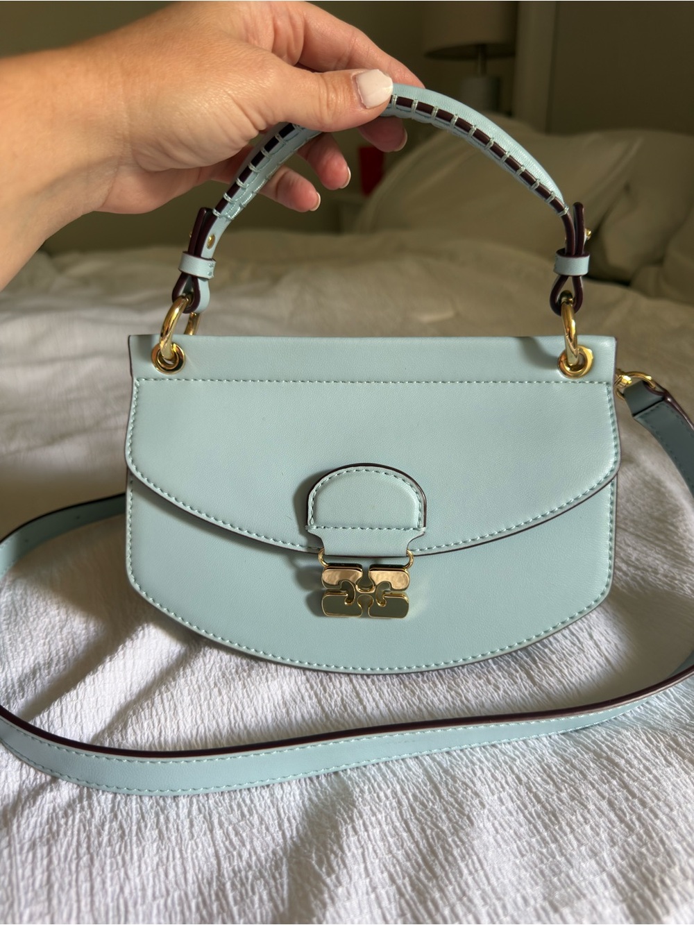Ganni Apo-G Mini Top-Handle Crossbody
